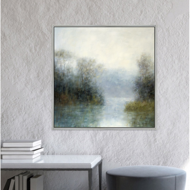 Landscape In The Mist Print, Silver