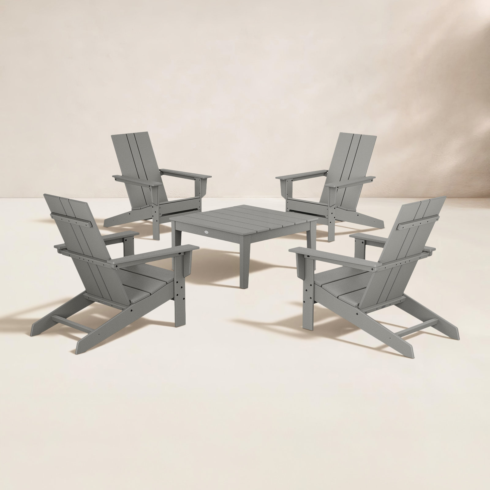 4-Person Patio Seating Group, Slate Gray
