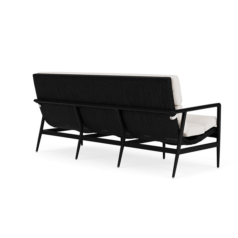 Cascade Outdoor 3 - Seat Patio Sofa, Reflections Snow, Ebony