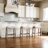 Maven Lane Adrien Backless Saddle Kitchen Stool with Fabric Upholstery-125402551-125402558