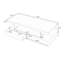 Table basse moderne à DEL avec 2 tiroirs et tablettes-264855482