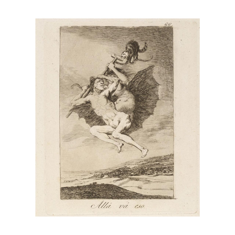 Allá vá eso. (Là, ça va.) Par Francisco de Goya - Impression sur toile, H 20 po x l 16 po