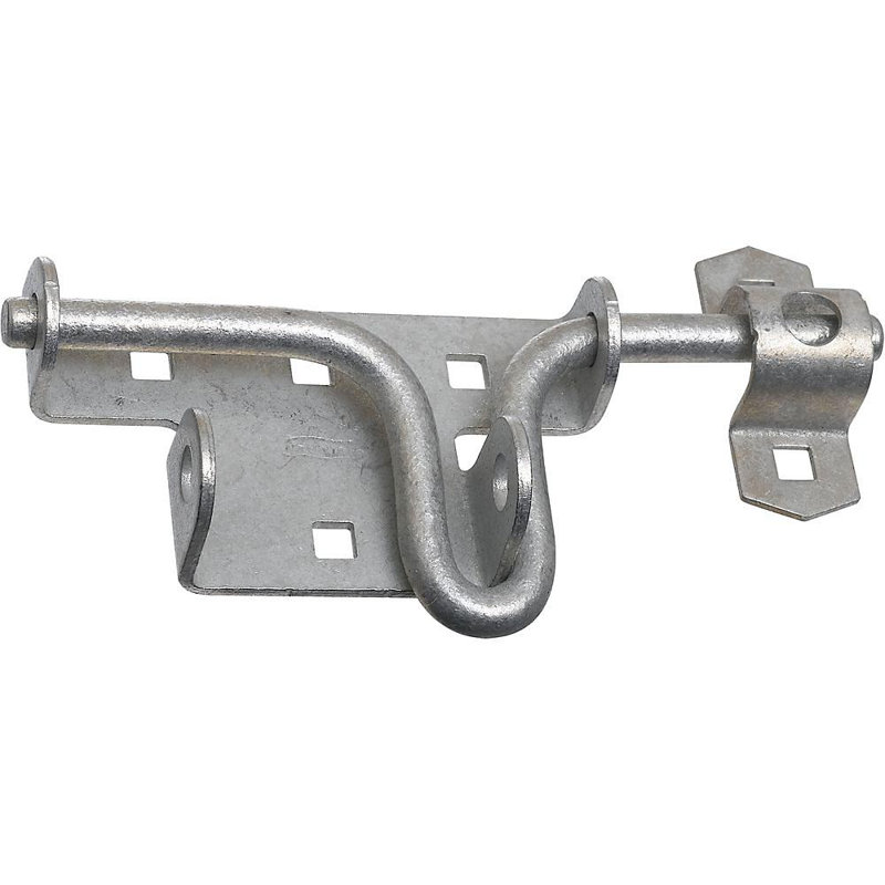 Verrou de porte et de verrou coulissant V1131, Galvanisé, H 1,8 po x l 4,7 po x P 10,5 po