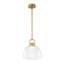 Luminaire suspendu pour îlot de cuisine 1 lumière en verre