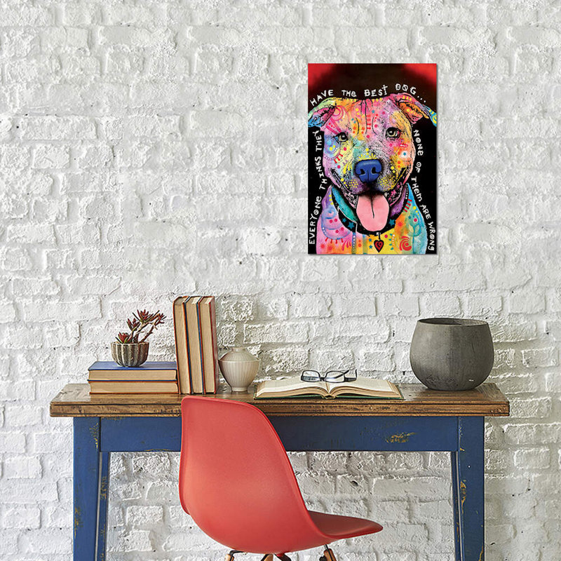 Best Dog by Dean Russo - Print on Canvas, 66.04 cm H x 45.72 cm W x 1.91 cm D, No Frame