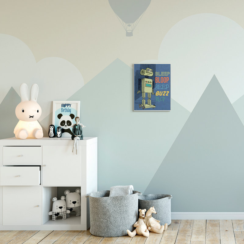 Dessin de robot Ridge Ridge Beep Bloop, Plaque murale, H 15 po x l 10 po