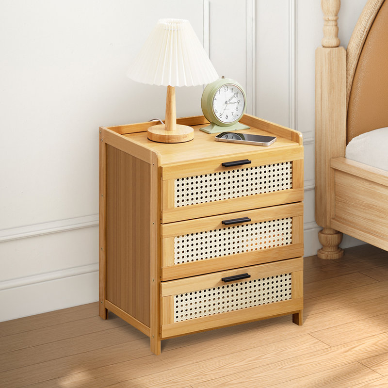 42cm W Solid Wood Bedside Table