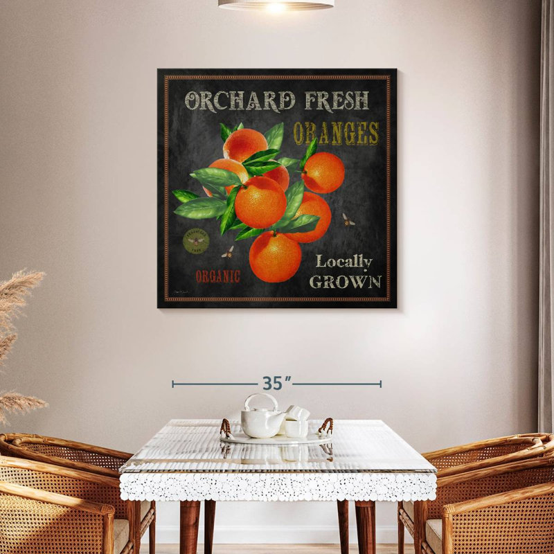 Khylige Orchard Fresh Oranges Wall Sign, 39" H x 39" W