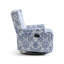 Upholstered Classic Wing Back Manual Handle Swivel Rock Glider Recliner with Naihead Trims-1624880502