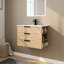 Ensemble de meuble-lavabo flottant simple 30 po avec 3 tiroirs et plateau en résine Abdurrhman