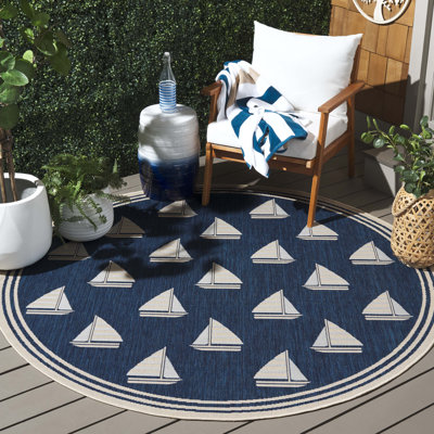 Sezis Performance Geometric Indoor/Outdoor Area Rug