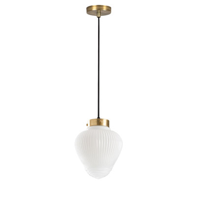 1 - Light Black/Golden Single Pendant