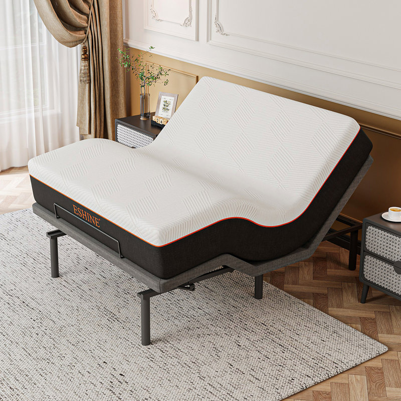 Queen Adjustable Bed with 12'' Memory Foam Mattress, Massage, Zero Gravity, Wireless Remote & App Control, Queen