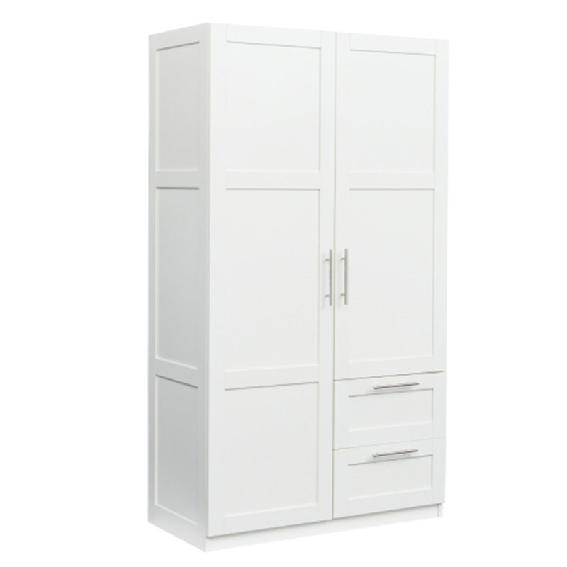 Armoire de cuisine haute avec 2 portes, 2 tiroirs et 5 espaces de rangement