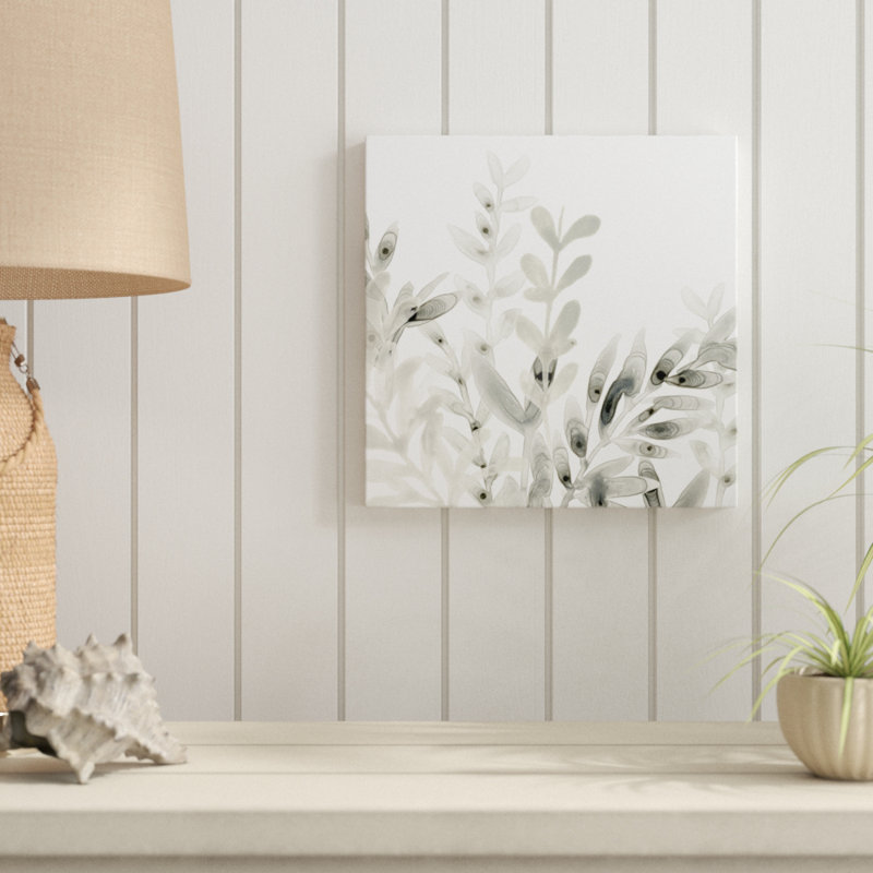 Watermark Foliage I by June Erica Vess - Wrapped Canvas Painting, 30cm H x 30cm W
