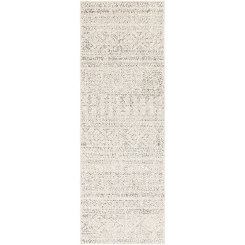 Tapis gris clair Bernhard, Tapis de couloir 2 pi 7 po x 7 pi 6 po