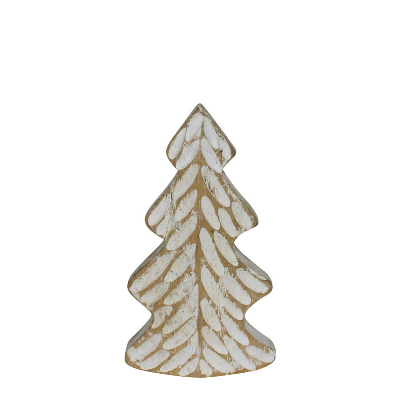 Arbre de Noël, bois - moyen, H 5,25 po x l 1,25 po x P 3 po