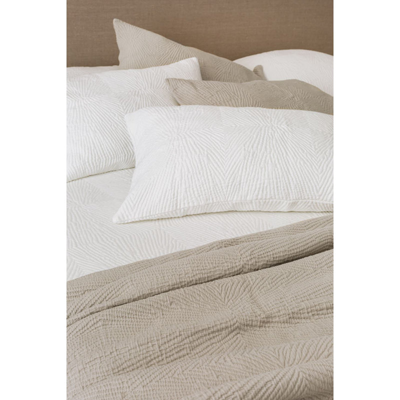 Cotton Solid Colour Bedspread, White, 230 x 250 cm