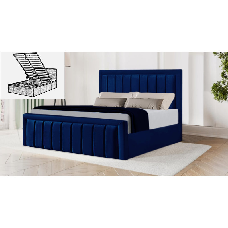 Belmiro Storage Bed, Blue, Small Double (4')