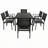 High-quality Steel Outdoor Table and Chair Set, Suitable for Patio, Balcony, Backyard-209087773