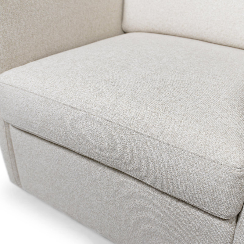 Chaise d'appoint pivotante moderne en jacquard avec base en métal noir mat, entièrement assemblée