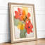 Flowers in Green Vase Botanical - Framed Print-793239277-793239281