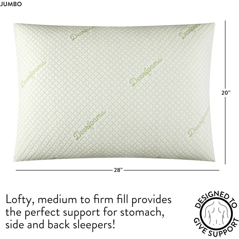 Ensemble de 2 oreillers de lit en rayonne de bambou Dearfoams, Standard