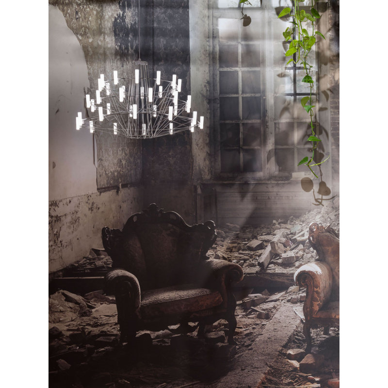 Coppélia LED Chandelier, Small, Black