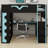 Gaming Loft Bed With Built-In Desk, RGB Lighting, Power Outlet And Storage Drawer-1473495646