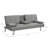 Sofa Bed With Armrest Two Holders  WOOD FRAME, STAINLESS LEG, FUTON GREY PVC-755545996