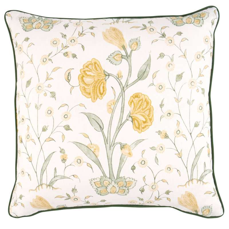 Khilana Floral Cotton Reversible Throw Pillow