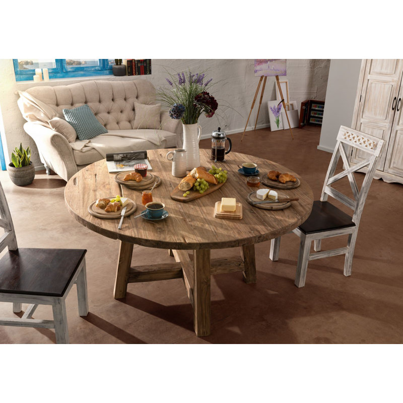 Bassano Teak Solid Wood Dining Table, H78 x L120 x W120cm