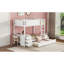 Lit simple superposé simple avec lit gigogne simple, rangement et bureau, blanc-501924129