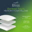 Snuggledown Blissful Bamboo Memory Foam Zipped Cover Pillow Machine Washable 74 x 48 cm