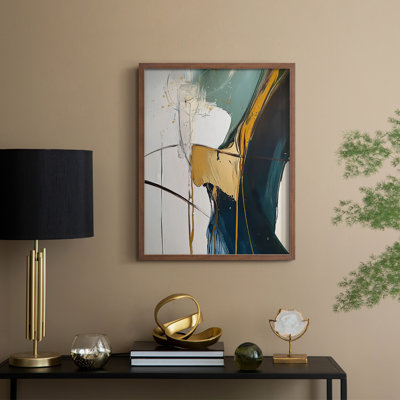 Série ABSTRACT DCxxvi, reproduction encadrée - bois massif