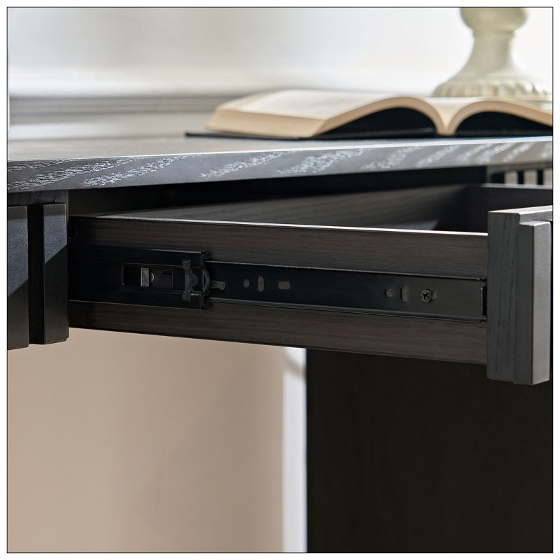Console moderne 59,05 po avec tiroir pour le hall d'entrée et conception à rayures verticales uniques pour le vestibule du vestibule du vestibule
