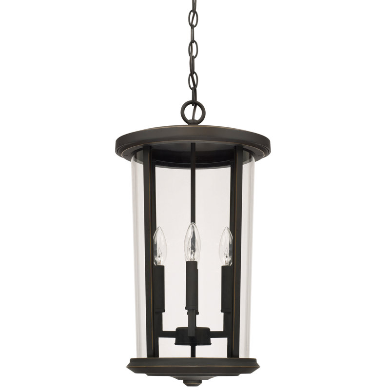 Lanterne suspendue d'extérieur à 4 lumières H 21,75 po Howell, Bronze huilé