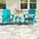 Nautical 3-Piece Curveback Adirondack Set