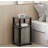 3-Tier End Side Table/Nightstand with Door(2-Pack)