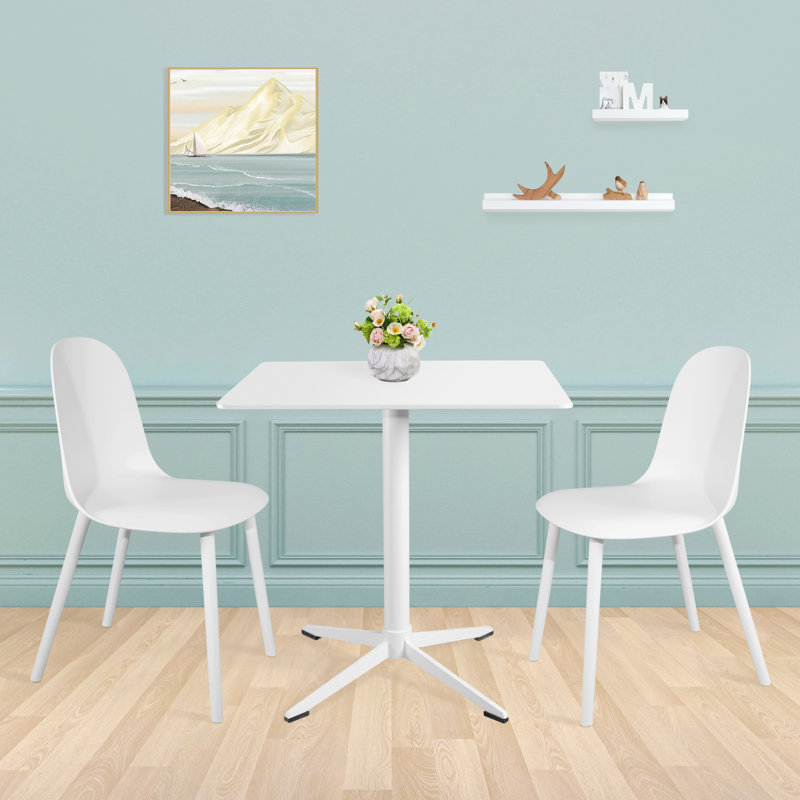 Table de salle à manger 27,56 "piédestal, Blanc