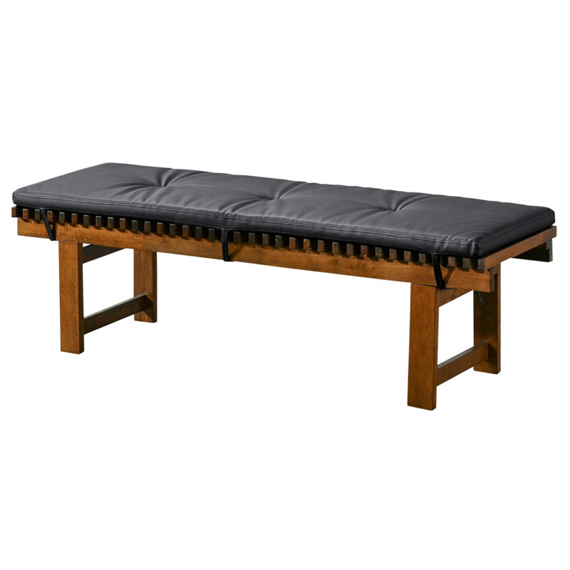 Bench In Black Pu Leather