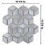 Carreau de mosaïque en porcelaine pour plancher et mur 10-1 / 4 "x 11-3 / 4" Hudson Rhombus-77315829