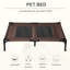 Dillan Large Raised Dog Bed Outdoor Indoor Mesh Pet Cot Metal Frame Brown