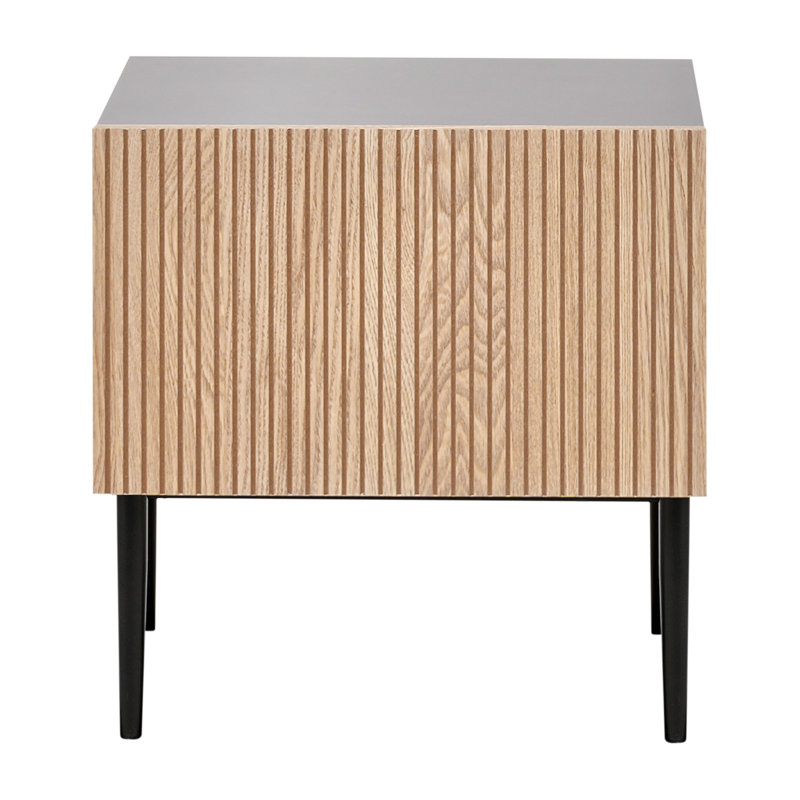Bedside Table BLYTHE Wood Brown/ Black, Black/Brown