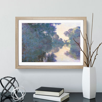 Morning on the Seine by Claude Monet - Framed Print
