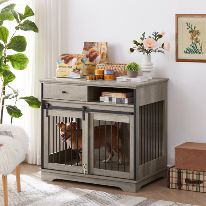 Niche pour chien en bois Duric, Gris