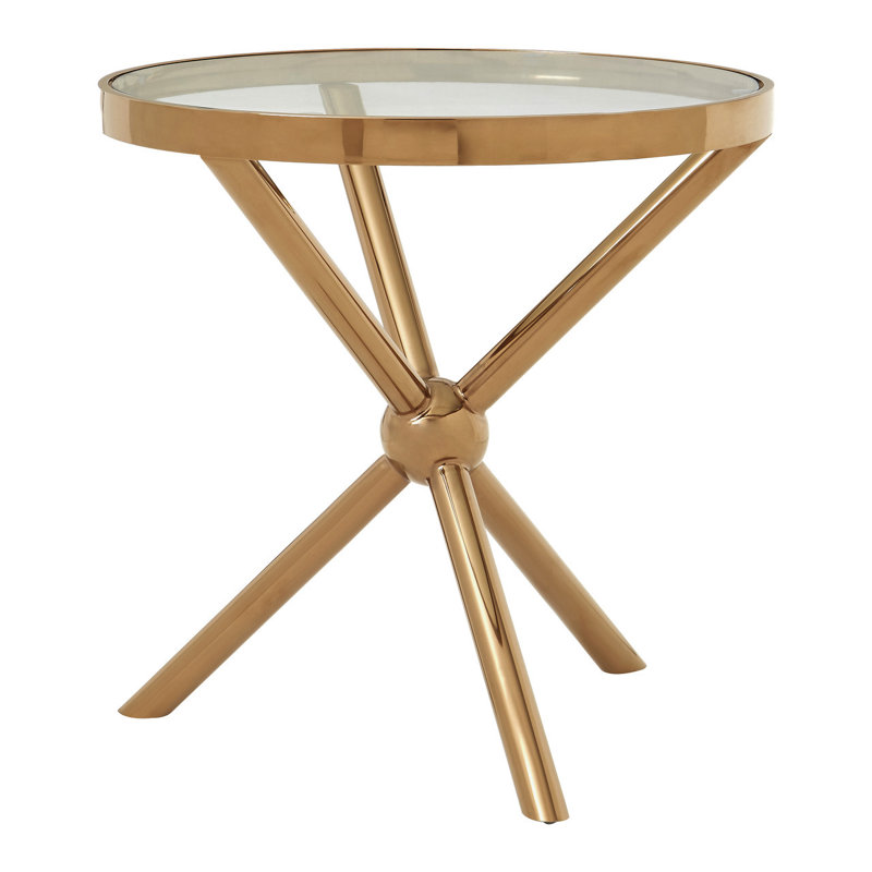 Nicolai Glass Top End Table