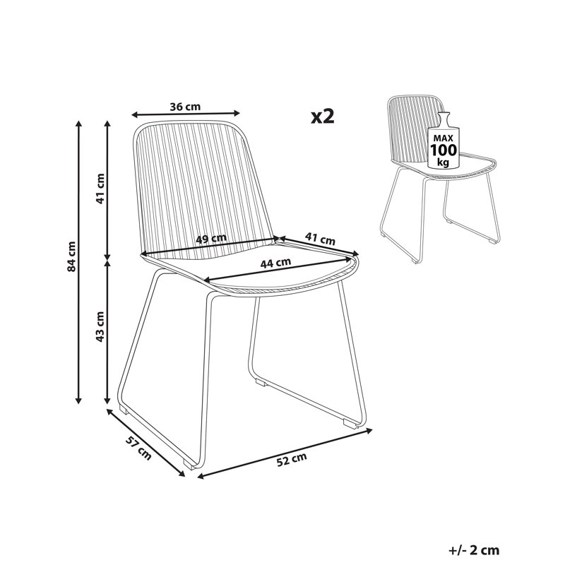 Anmar 43cm H Side Chair, Gold