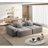 Boneless Modern 4 PCS DIY Combination Tufted Modular Sofa With 4 Pillows-376477082
