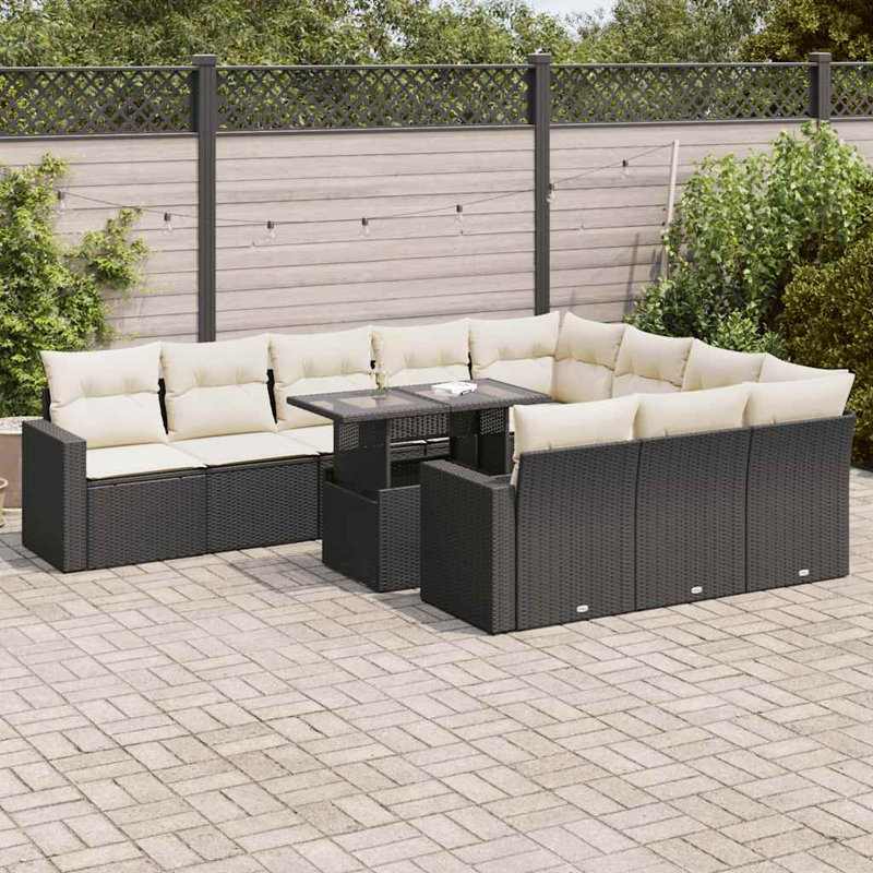 Ensemble de canapé de jardin Vidaxl - noir